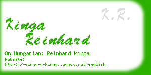 kinga reinhard business card